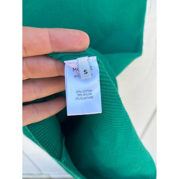 Monse Ribbed BodyCon Midi Dress, Back Cut Out, Green, Sz Small - Picture 6 of 8